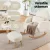 Artiss Bouclé Rocking Armchair and Ottoman Set White, Rubberwood Frame, Thick Foam, Waist Pillow, 150kg Capacity Artiss Bouclé Rocking Armchair and Ottoman Set White, Rubberwood Frame, Thick Foam, Waist Pillow, 150kg Capacity