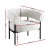 Artiss Armchair Accent Chair Boucle Fabric 80x65x72cm White Curved Design, Metal Frame, Extra Comfort, Easy Assembly