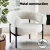 Artiss Armchair Accent Chair Boucle Fabric 80x65x72cm White Curved Design, Metal Frame, Extra Comfort, Easy Assembly