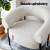Artiss Armchair Accent Chair Boucle Fabric 80x65x72cm White Curved Design, Metal Frame, Extra Comfort, Easy Assembly