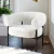 Artiss Armchair Accent Chair Boucle Fabric 80x65x72cm White Curved Design, Metal Frame, Extra Comfort, Easy Assembly