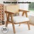 Artiss Velvet Armchair with Rattan Backrest, Rubberwood Frame, High Resilience Foam, 63x60x74.5cm, Easy Assembly