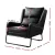 Artiss Black PU Leather Wingback Armchair – Elegant Accent Chair with Metal Frame, High Resilience Foam, 72x82x81cm
