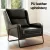 Artiss Black PU Leather Wingback Armchair – Elegant Accent Chair with Metal Frame, High Resilience Foam, 72x82x81cm