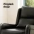 Artiss Black PU Leather Wingback Armchair – Elegant Accent Chair with Metal Frame, High Resilience Foam, 72x82x81cm