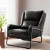 Artiss Black PU Leather Wingback Armchair – Elegant Accent Chair with Metal Frame, High Resilience Foam, 72x82x81cm