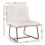Artiss Accent Armchair Beige Faux Linen Upholstery, Metal Cross Leg, Modern Armless Chair, 64x66x75cm, 150kg