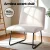 Artiss Accent Armchair Beige Faux Linen Upholstery, Metal Cross Leg, Modern Armless Chair, 64x66x75cm, 150kg