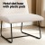 Artiss Accent Armchair Beige Faux Linen Upholstery, Metal Cross Leg, Modern Armless Chair, 64x66x75cm, 150kg