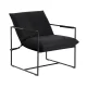 Artiss Black Sling Armchair - Polyester Upholstery, Steel Frame, 78x78x70cm, 130kg Capacity, Easy Assembly