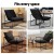 Artiss Black Sling Armchair - Polyester Upholstery, Steel Frame, 78x78x70cm, 130kg Capacity, Easy Assembly Artiss Black Sling Armchair - Polyester Upholstery, Steel Frame, 78x78x70cm, 130kg Capacity, Easy Assembly