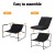 Artiss Black Sling Armchair - Polyester Upholstery, Steel Frame, 78x78x70cm, 130kg Capacity, Easy Assembly Artiss Black Sling Armchair - Polyester Upholstery, Steel Frame, 78x78x70cm, 130kg Capacity, Easy Assembly