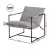 Artiss Grey Sling Armchair - Stylish and Comfortable Lounge Chair with High-Density Foam, Steel Frame, 78x78x70cm