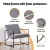Artiss Grey Sling Armchair - Stylish and Comfortable Lounge Chair with High-Density Foam, Steel Frame, 78x78x70cm