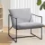 Artiss Grey Sling Armchair - Stylish and Comfortable Lounge Chair with High-Density Foam, Steel Frame, 78x78x70cm