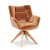 Artiss Velvet Swivel Armchair - 360° Rotation, Ergonomic Design, Soft Brown Upholstery, 66x69x84cm, Rubber Wood Legs
