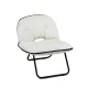 Artiss 2-in-1 Foldable Armchair Lounge - Portable, Cat-Scratch-Resistant White Leather, No Assembly, 100kg Capacity