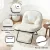 Artiss 2-in-1 Foldable Armchair Lounge - Portable, Cat-Scratch-Resistant White Leather, No Assembly, 100kg Capacity