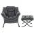 Artiss Velvet Grey Armchair & Ottoman Set - Premium Upholstery, Sturdy Metal Frame, 150kg Capacity, Easy Assembly