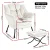 Artiss Velvet White Armchair & Ottoman Set - Premium Comfort, Sturdy Metal Frame, Ergonomic Design, Easy Assembly