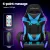 Artiss 6-Point Massage Gaming Office Chair Cyan Blue, PU Leather, 7 LED Colours, Reclining, Footrest, 150kg Capacity
