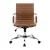 Artiss Office Chair Brown PU Leather Mid Back Conference Chair with 360° Swivel, Height Tilt Adjust, Chrome Base