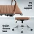 Artiss Office Chair Brown PU Leather Mid Back Conference Chair with 360° Swivel, Height Tilt Adjust, Chrome Base