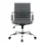 Artiss Office Chair Grey PU Leather Mid Back Conference Chair with Chrome Base, Adjustable Height and Tilt, 360° Swivel