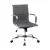 Artiss Office Chair Grey PU Leather Mid Back Conference Chair with Chrome Base, Adjustable Height and Tilt, 360° Swivel