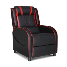 Artiss Gaming Recliner Chair, PU Leather, 66x83x104.5cm, Black, Ultimate Comfort for Long Gaming Sessions