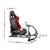 Artiss Racing Simulator Cockpit, Steel & PVC Leather, Black/Red, 130x48.5x110cm, Adjustable, Compatible with Logitech