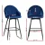 Artiss Mesial 4x Velvet Bar Stools - Blue, Swivel Metal Legs, Luxurious Design, Elegant Comfort, Durable Quality