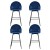 Artiss Mesial 4x Velvet Bar Stools - Blue, Swivel Metal Legs, Luxurious Design, Elegant Comfort, Durable Quality Artiss Mesial 4x Velvet Bar Stools - Blue, Swivel Metal Legs, Luxurious Design, Elegant Comfort, Durable Quality