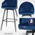 Artiss Mesial 4x Velvet Bar Stools - Blue, Swivel Metal Legs, Luxurious Design, Elegant Comfort, Durable Quality