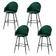 Artiss 4x Mesial Velvet Bar Stools - Swivel Green, Metal Legs, Luxurious Design for Elegant Spaces