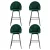 Artiss 4x Mesial Velvet Bar Stools - Swivel Green, Metal Legs, Luxurious Design for Elegant Spaces
