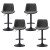 Artiss Rushal 4x Vintage Black Leather Bar Stools - Adjustable Gas Lift, 360° Swivel, Elegant Design Artiss Rushal 4x Vintage Black Leather Bar Stools - Adjustable Gas Lift, 360° Swivel, Elegant Design