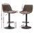 Artiss Rushal 4x Bar Stools - Vintage Brown Leather, Adjustable Gas Lift, 360° Swivel, Elegant Design, 1-Year Warranty