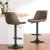 Artiss Rushal 4x Bar Stools - Vintage Brown Leather, Adjustable Gas Lift, 360° Swivel, Elegant Design, 1-Year Warranty