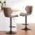 Artiss Frawley 4x Bar Stools - Vintage Leather, Adjustable Gas Lift, 360° Swivel, Brown, Timeless Elegance