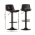 Artiss Fynn 4x Bar Stools - Black PU Leather, Padded Seat, Swivel, Adjustable Height, Chrome Base, 130kg Capacity