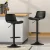 Artiss Fynn 4x Bar Stools - Black PU Leather, Padded Seat, Swivel, Adjustable Height, Chrome Base, 130kg Capacity