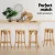 Artiss Bar Stools, Rattan Seat, Beechwood Frame, 65cm Height, Pine Finish, Set of 4, Classic Design, Easy Assembly