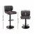 Artiss 4x Grey Bar Stools - PU Leather, Chrome Gas Lift, Swivel Design, 41cm Steel Base, 130kg Capacity, Modern Decor