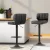 Artiss 4x Grey Bar Stools - PU Leather, Chrome Gas Lift, Swivel Design, 41cm Steel Base, 130kg Capacity, Modern Decor