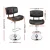 Artiss 4x Bar Stools Gas Lift Black PU Leather Seats, Wooden Structure, Chrome Steel Base, 96-117cm Height Adjustable Artiss 4x Bar Stools Gas Lift Black PU Leather Seats, Wooden Structure, Chrome Steel Base, 96-117cm Height Adjustable