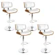 Artiss 4x Gas Lift Bar Stools, White PU Leather & Wooden Design, Chrome Finish, Adjustable Height, 130kg Capacity Artiss 4x Gas Lift Bar Stools, White PU Leather & Wooden Design, Chrome Finish, Adjustable Height, 130kg Capacity