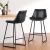 Artiss 4x Black Bar Stools - Leather Padded, Metal Legs, 70cm Seat Height, Premium Design, Easy Assembly, 150kg Capacity