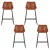 Artiss 4-Piece Brown Bar Stools Set - PU Leather, Metal Legs, 70cm Seat Height, Luxurious Design, Easy Assembly