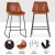 Artiss 4-Piece Brown Bar Stools Set - PU Leather, Metal Legs, 70cm Seat Height, Luxurious Design, Easy Assembly